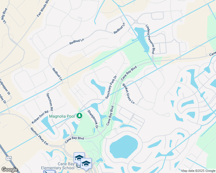 map of restaurants, bars, coffee shops, grocery stores, and more near 360 Sanctuary Park Drive in Summerville