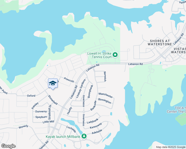 map of restaurants, bars, coffee shops, grocery stores, and more near 8354 Bankside in The Colony