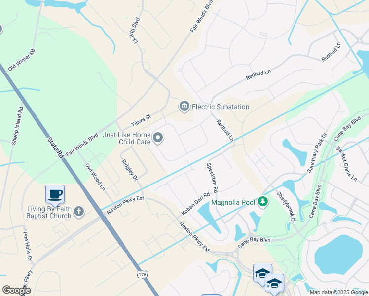 map of restaurants, bars, coffee shops, grocery stores, and more near 234 Witch Hazel Street in Summerville