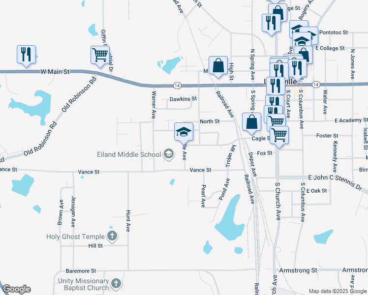 map of restaurants, bars, coffee shops, grocery stores, and more near 508 Camille Avenue in Louisville