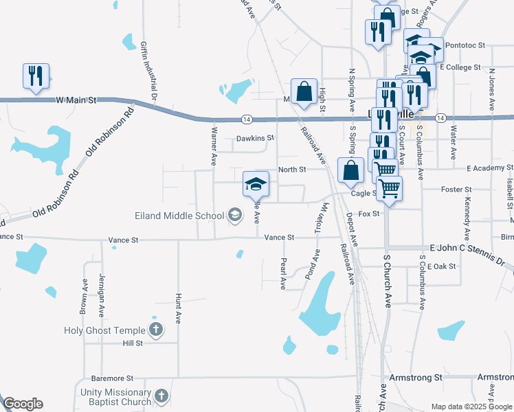 map of restaurants, bars, coffee shops, grocery stores, and more near 508 Camille Avenue in Louisville