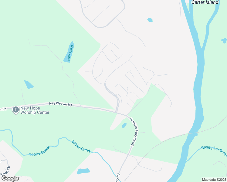 map of restaurants, bars, coffee shops, grocery stores, and more near 2370 River Ridge Road Northeast in Milledgeville