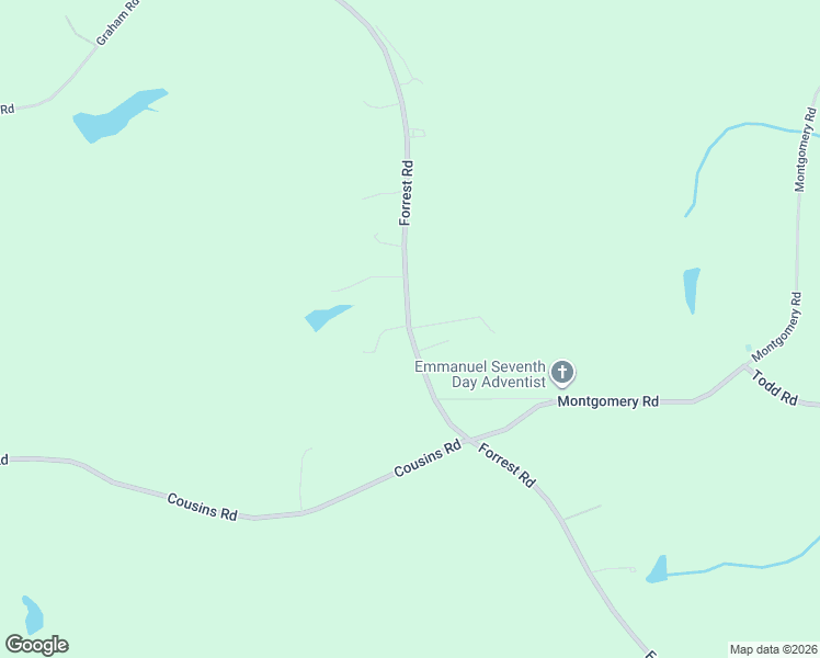 map of restaurants, bars, coffee shops, grocery stores, and more near Forest Road in Hogansville