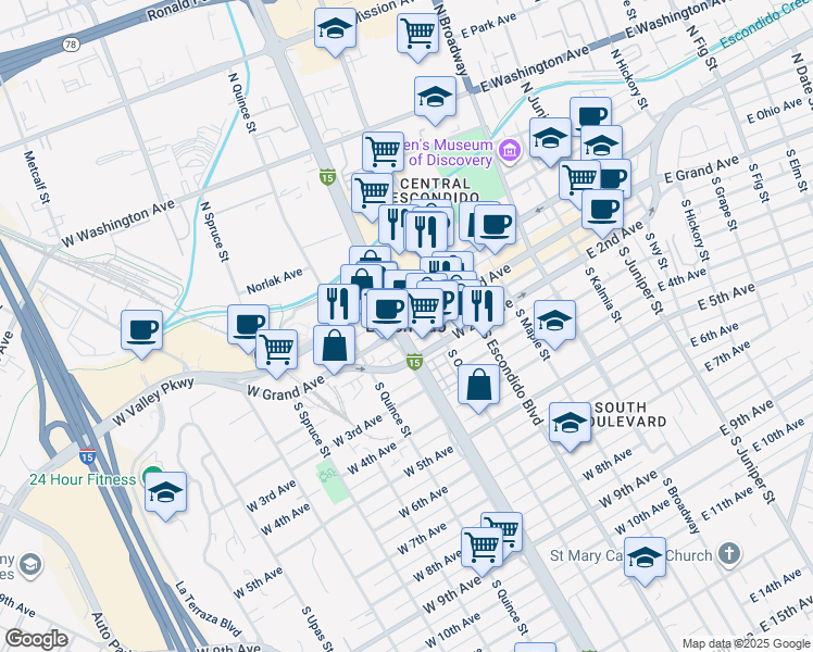 map of restaurants, bars, coffee shops, grocery stores, and more near in Elfin Forest