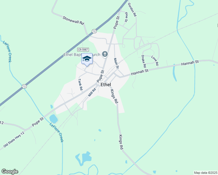 map of restaurants, bars, coffee shops, grocery stores, and more near in Ethel