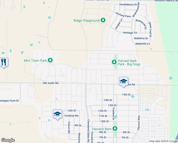 map of restaurants, bars, coffee shops, grocery stores, and more near 1808 Stonewall Rd in Argyle