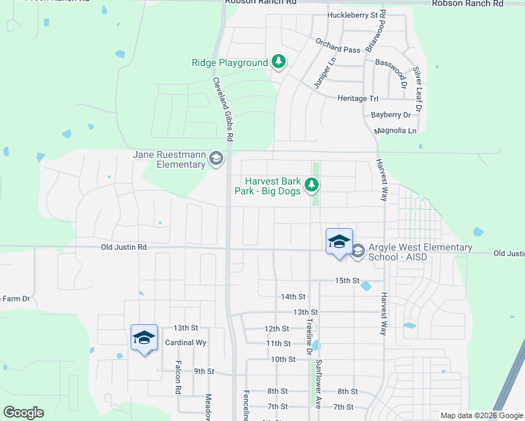 map of restaurants, bars, coffee shops, grocery stores, and more near 1513 17th Street in Argyle