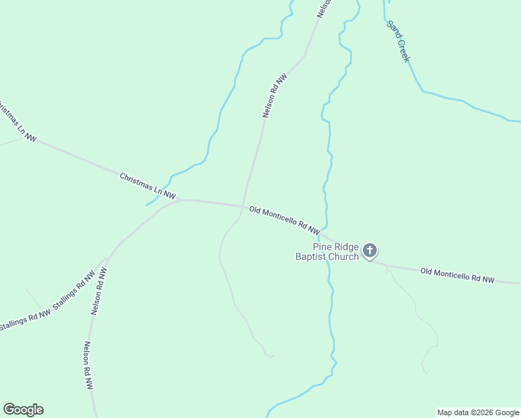 map of restaurants, bars, coffee shops, grocery stores, and more near Nelson Road in Milledgeville