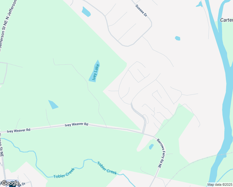map of restaurants, bars, coffee shops, grocery stores, and more near 2438 Grandview Drive in Milledgeville