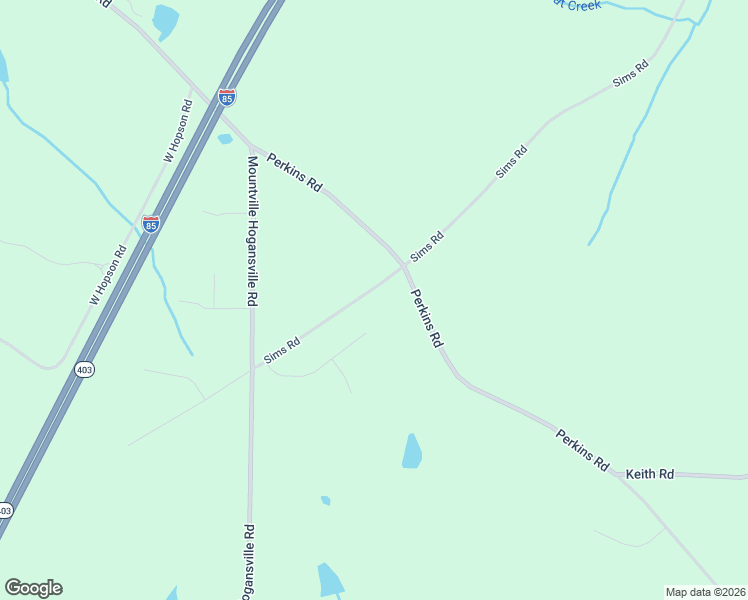 map of restaurants, bars, coffee shops, grocery stores, and more near 190 Sims Road in Hogansville