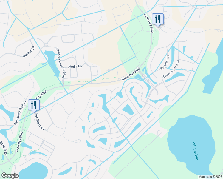 map of restaurants, bars, coffee shops, grocery stores, and more near 519 Tranquil Waters Way in Summerville