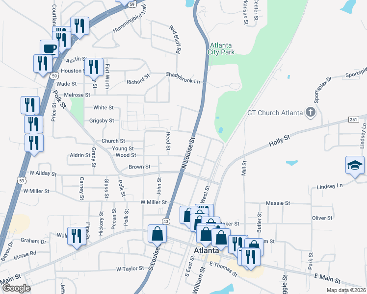 map of restaurants, bars, coffee shops, grocery stores, and more near 100-638 Reed Street in Atlanta