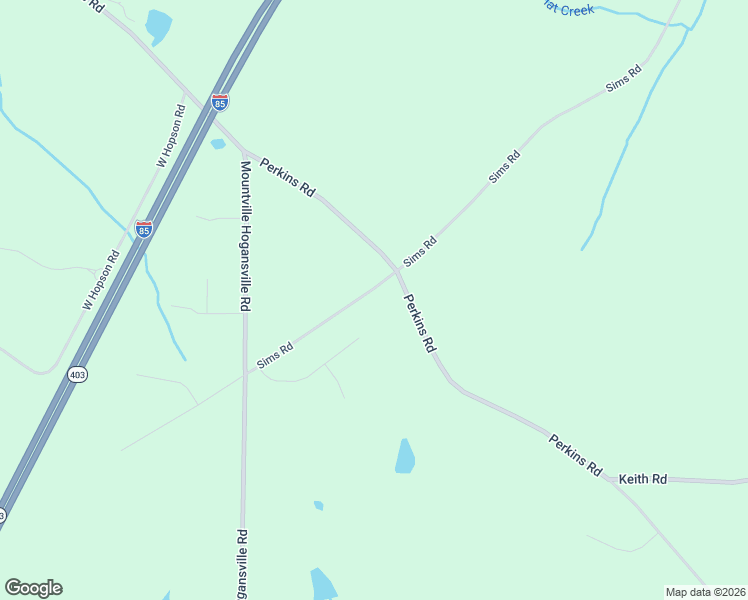 map of restaurants, bars, coffee shops, grocery stores, and more near 190 Sims Road in Hogansville