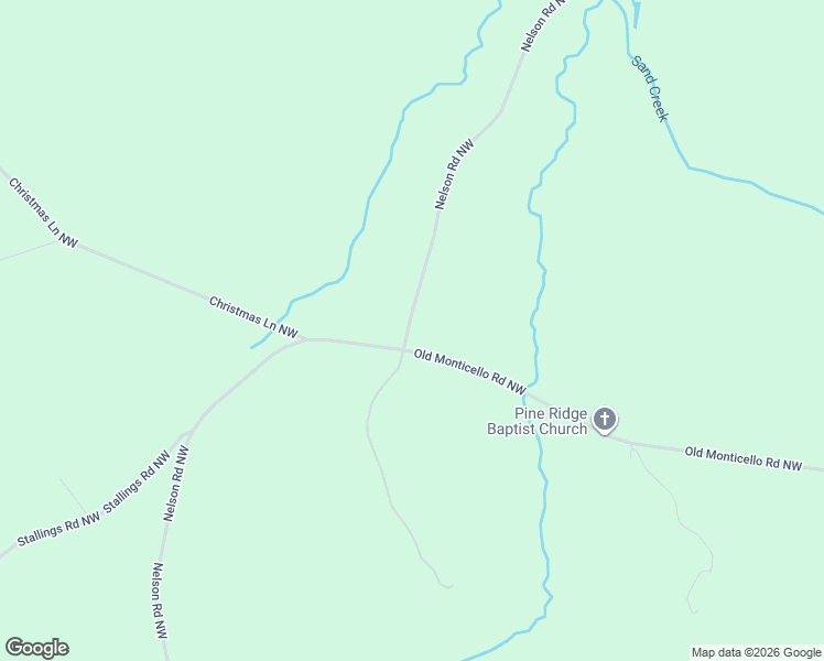 map of restaurants, bars, coffee shops, grocery stores, and more near Nelson Road in Milledgeville