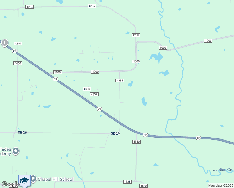 map of restaurants, bars, coffee shops, grocery stores, and more near 279 County Road 4355 in Mount Pleasant