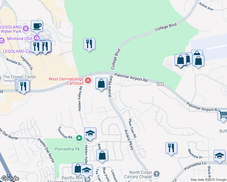 map of restaurants, bars, coffee shops, grocery stores, and more near in Carlsbad