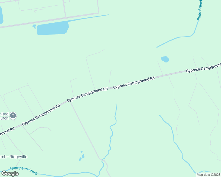 map of restaurants, bars, coffee shops, grocery stores, and more near 1468 Cypress Campground Road in Ridgeville