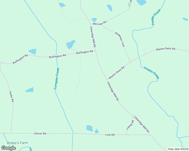 map of restaurants, bars, coffee shops, grocery stores, and more near 474 Etheridge Mill Road in Milner