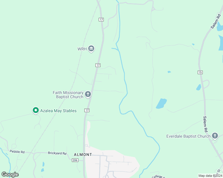 map of restaurants, bars, coffee shops, grocery stores, and more near 207 Canna Row in Montevallo