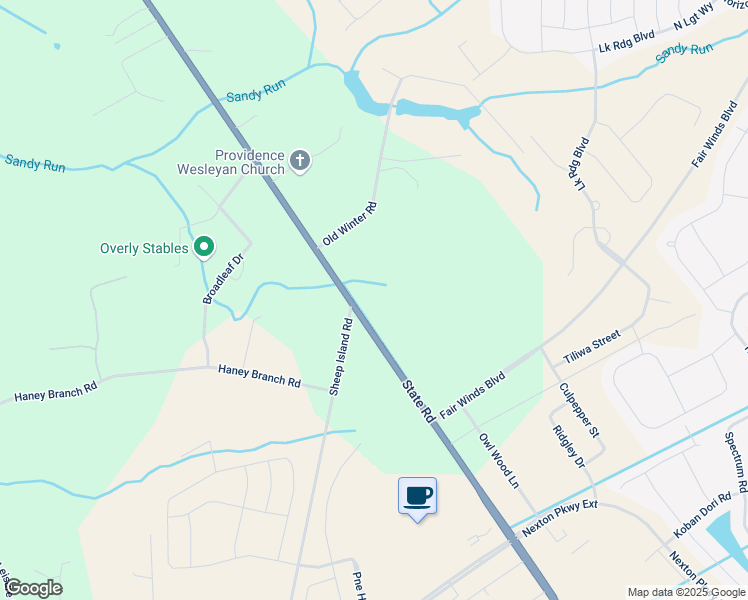 map of restaurants, bars, coffee shops, grocery stores, and more near 2036 State Road in Summerville