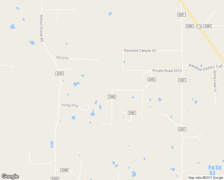 map of restaurants, bars, coffee shops, grocery stores, and more near 217 County Road 3382 in Paradise