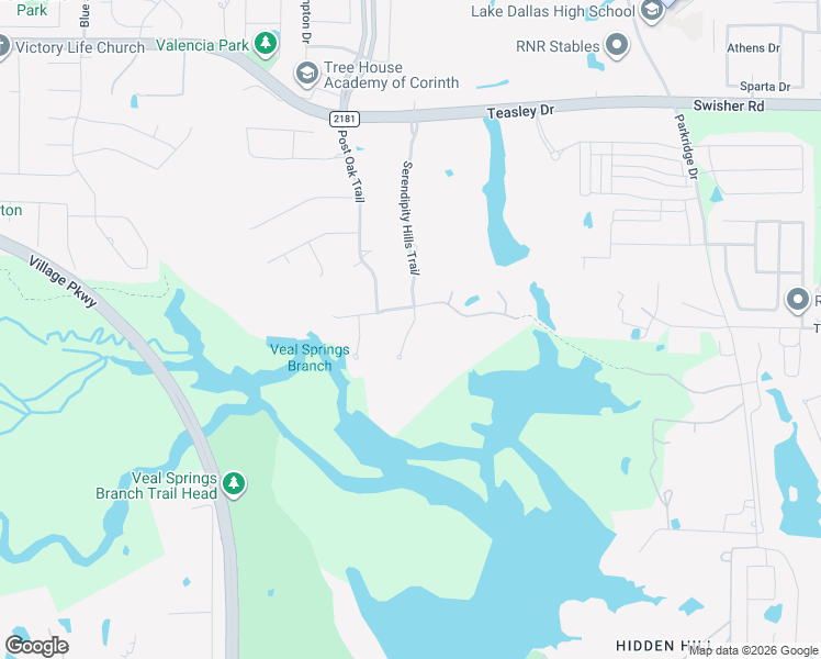 map of restaurants, bars, coffee shops, grocery stores, and more near 3904 Serendipity Hills Court in Corinth