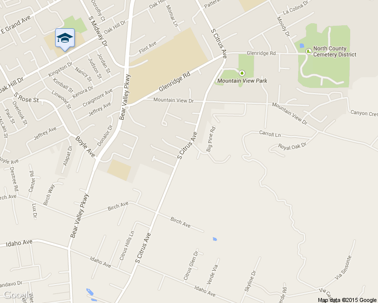 map of restaurants, bars, coffee shops, grocery stores, and more near 1440 South Citrus Avenue in Escondido