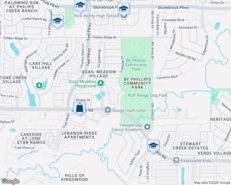 map of restaurants, bars, coffee shops, grocery stores, and more near 5267 Evening Sun Drive in Frisco