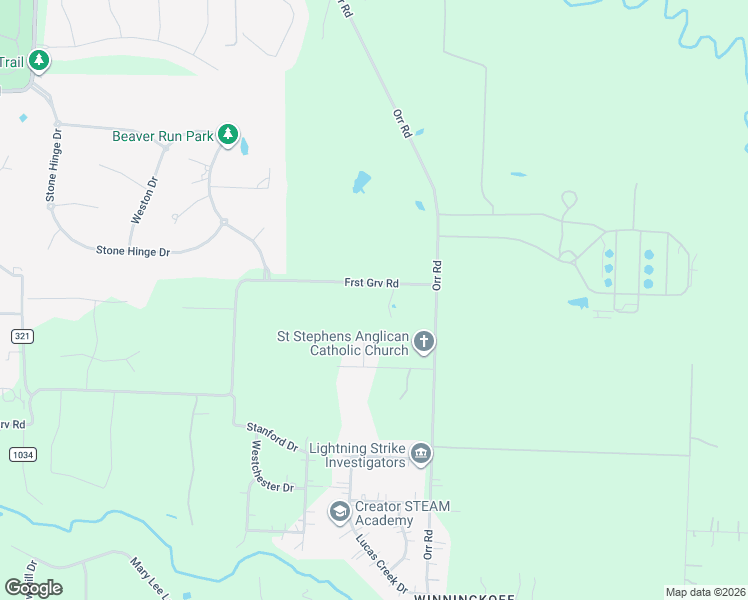 map of restaurants, bars, coffee shops, grocery stores, and more near 220 East Forest Grove Road in Lucas