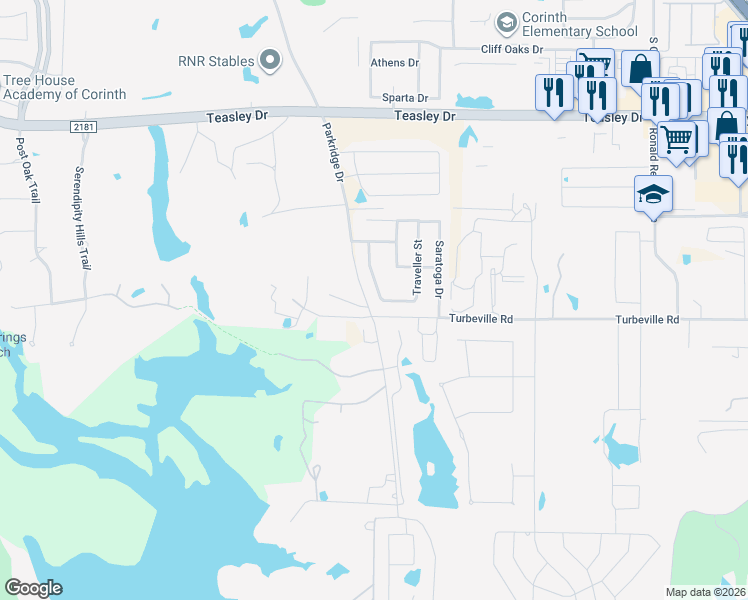 map of restaurants, bars, coffee shops, grocery stores, and more near 314 Traveller Street in Hickory Creek