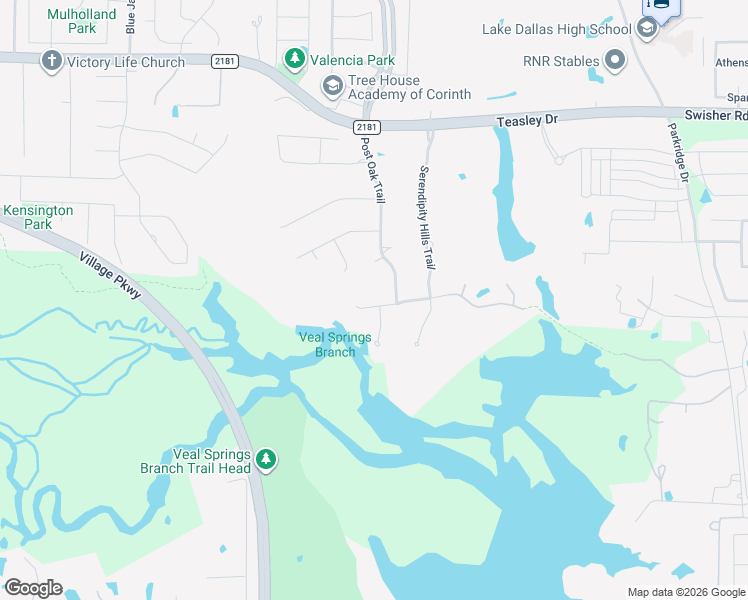 map of restaurants, bars, coffee shops, grocery stores, and more near 2309 Oak Bluff Drive in Corinth