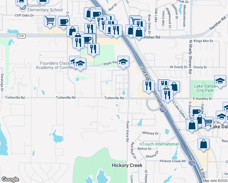 map of restaurants, bars, coffee shops, grocery stores, and more near 220 Forestview Road in Hickory Creek