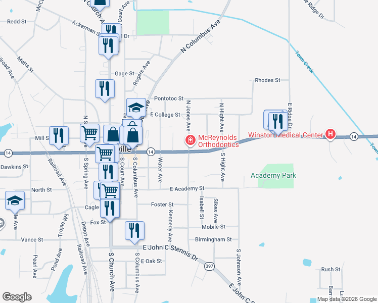 map of restaurants, bars, coffee shops, grocery stores, and more near 400 East Main Street in Louisville