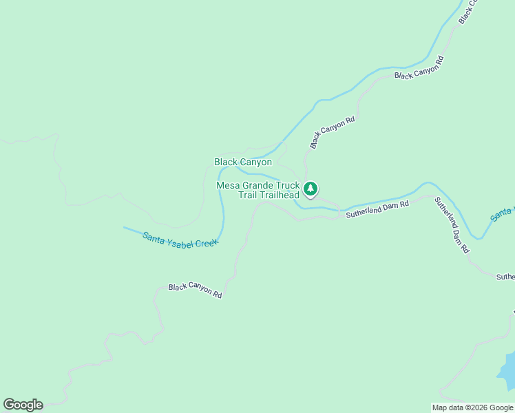 map of restaurants, bars, coffee shops, grocery stores, and more near Black Canyon Road in Ramona