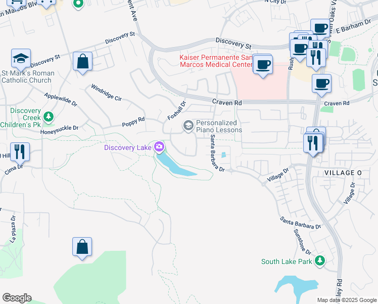 map of restaurants, bars, coffee shops, grocery stores, and more near 983 Bluebonnet Court in San Marcos