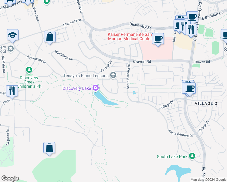 map of restaurants, bars, coffee shops, grocery stores, and more near 983 Bluebonnet Court in San Marcos
