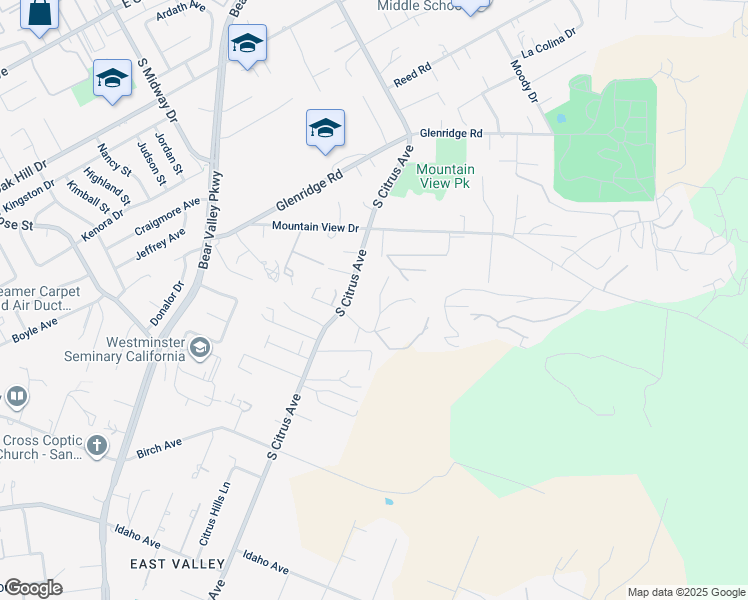 map of restaurants, bars, coffee shops, grocery stores, and more near 1370 South Citrus Avenue in Escondido