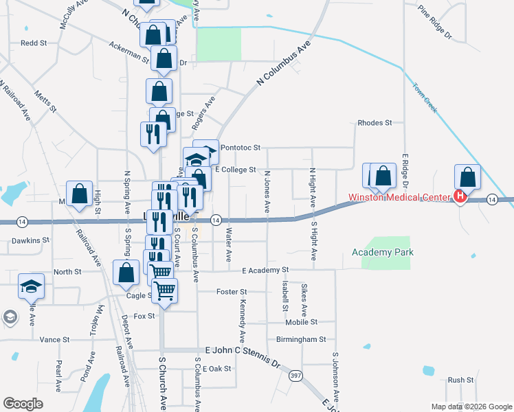 map of restaurants, bars, coffee shops, grocery stores, and more near 201-299 North Jones Avenue in Louisville