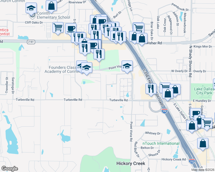 map of restaurants, bars, coffee shops, grocery stores, and more near 118 Deerpath Road in Hickory Creek