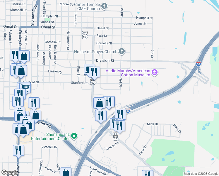 map of restaurants, bars, coffee shops, grocery stores, and more near 1232 Coleman Street in Greenville