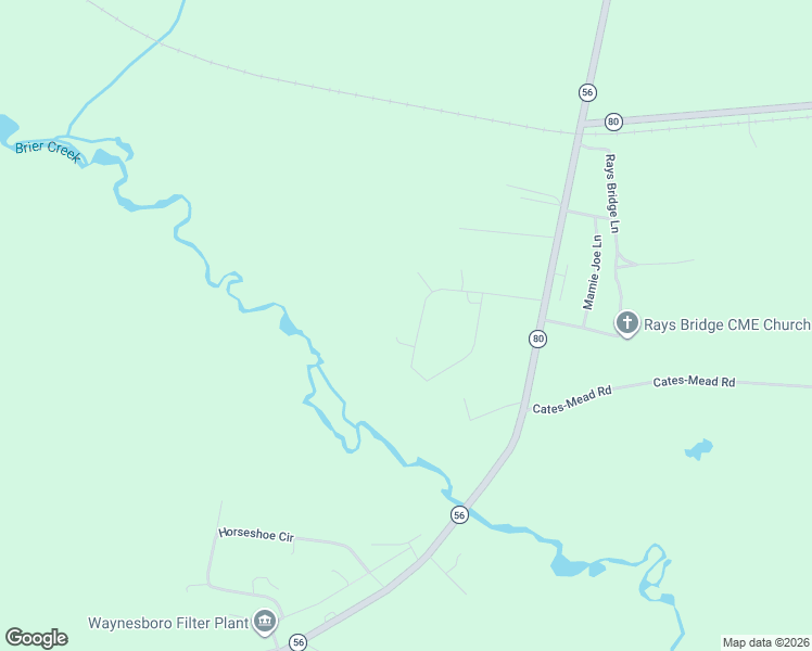 map of restaurants, bars, coffee shops, grocery stores, and more near 298 Briar Creek Estates Road in Waynesboro