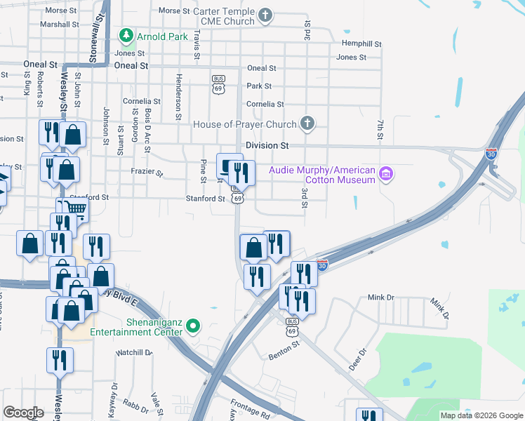 map of restaurants, bars, coffee shops, grocery stores, and more near 1242 Coleman Street in Greenville
