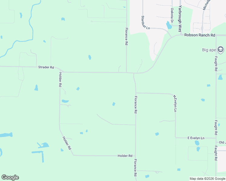 map of restaurants, bars, coffee shops, grocery stores, and more near 7360 Florence Road in Justin