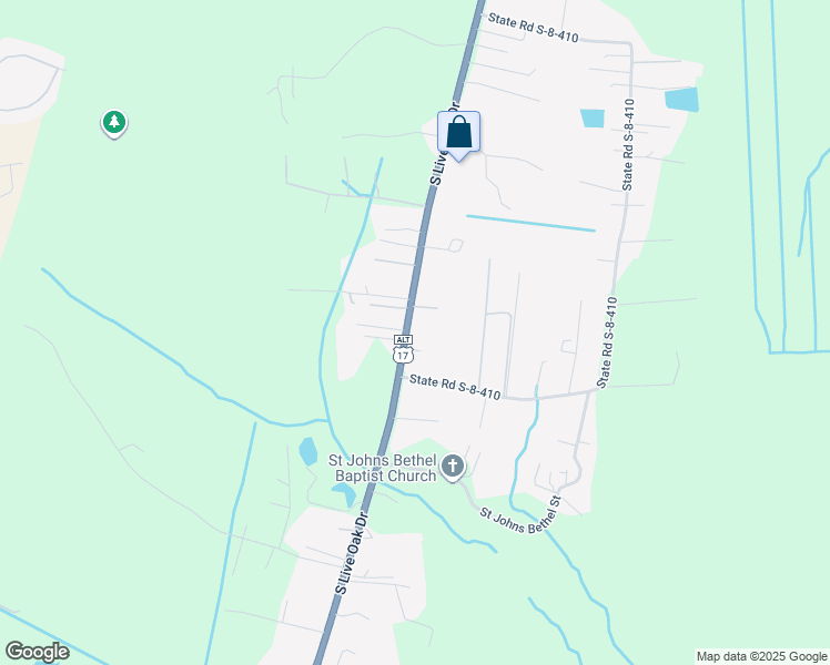 map of restaurants, bars, coffee shops, grocery stores, and more near 2164 South Live Oak Drive in Moncks Corner