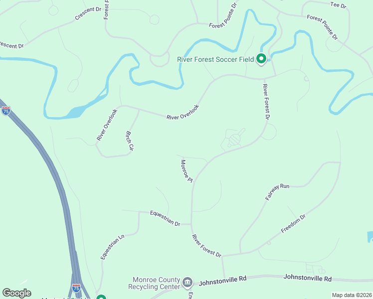map of restaurants, bars, coffee shops, grocery stores, and more near 106 Fox Court in Forsyth