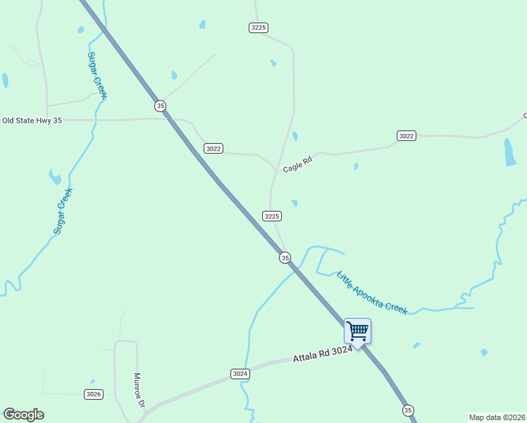 map of restaurants, bars, coffee shops, grocery stores, and more near 2169 Attala Road 3225 in Kosciusko