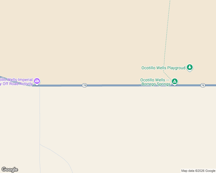map of restaurants, bars, coffee shops, grocery stores, and more near 2189 Highway 78 in Borrego Springs