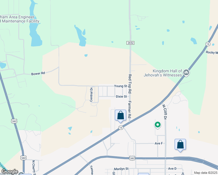 map of restaurants, bars, coffee shops, grocery stores, and more near 515 Hall Street in Graham