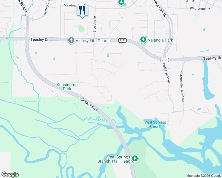map of restaurants, bars, coffee shops, grocery stores, and more near 1913 Jesse Way in Corinth