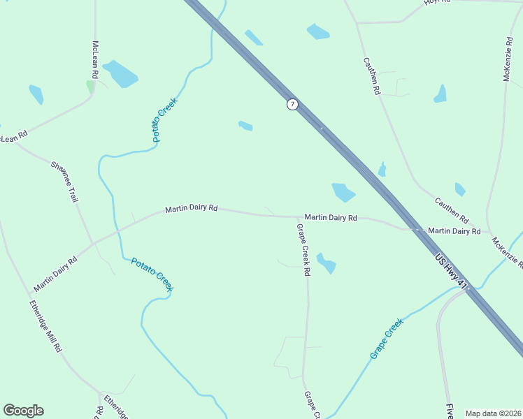 map of restaurants, bars, coffee shops, grocery stores, and more near 269 Martin Dairy Road in Milner